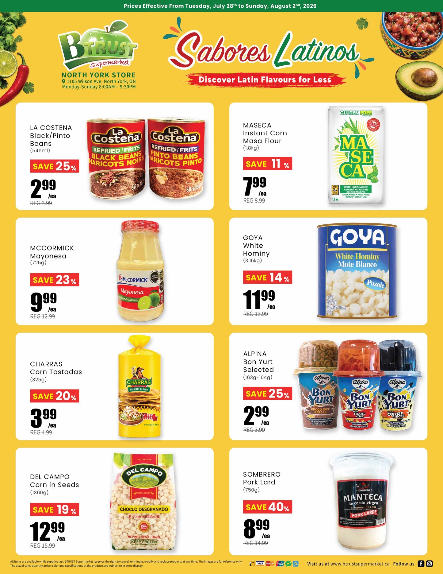 North York Latin Specials
